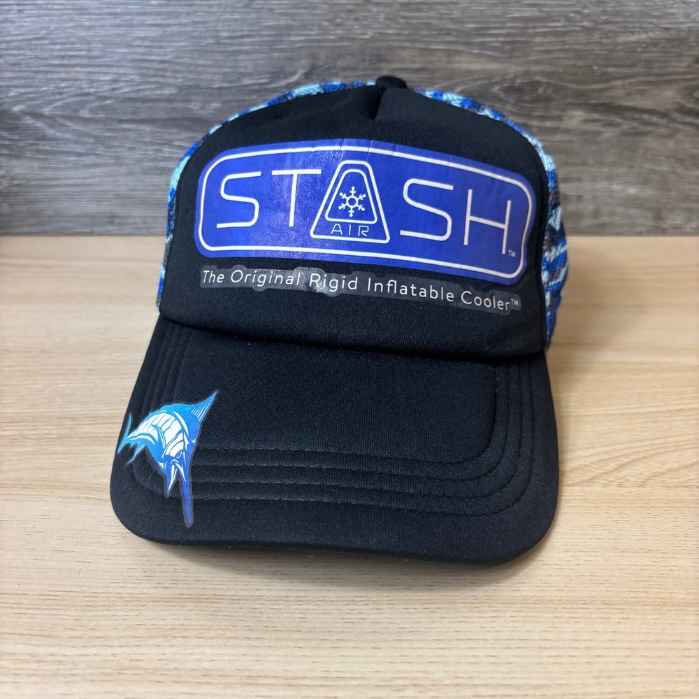 Stash Hat Cap Snap Back Black Trucker Inflatable Cooler Adjustable